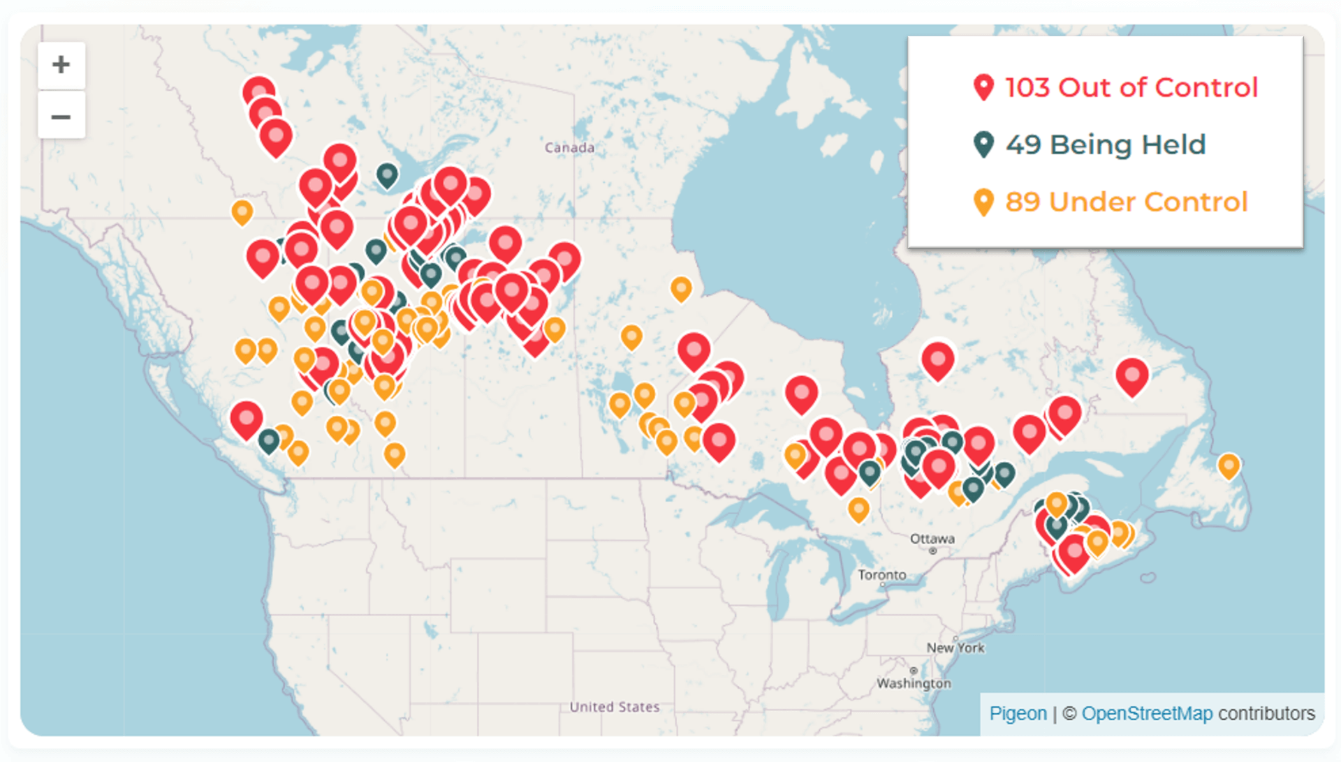 Wildfires in Canada Spreading, New Fires in Additional Provinces