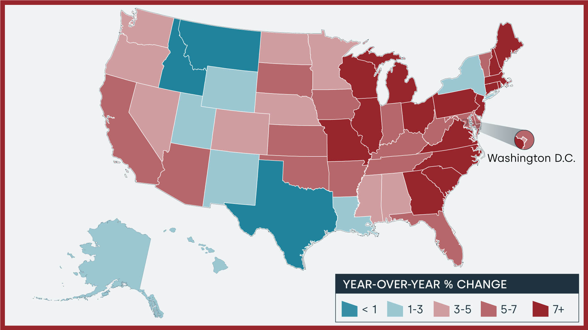 US Home Price Insights February 2024 CoreLogic   04 Hpi Change By State Map DEC 23 